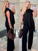 conjunto blusa + calça adriana 3683