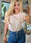 blusa clara manga japonesa 3609