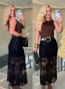 saia c/ renda elástico daniele 3691