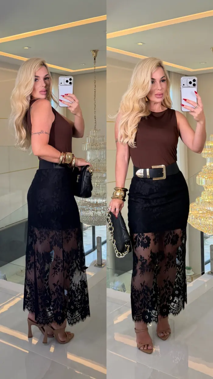 saia c/ renda elástico daniele 3691