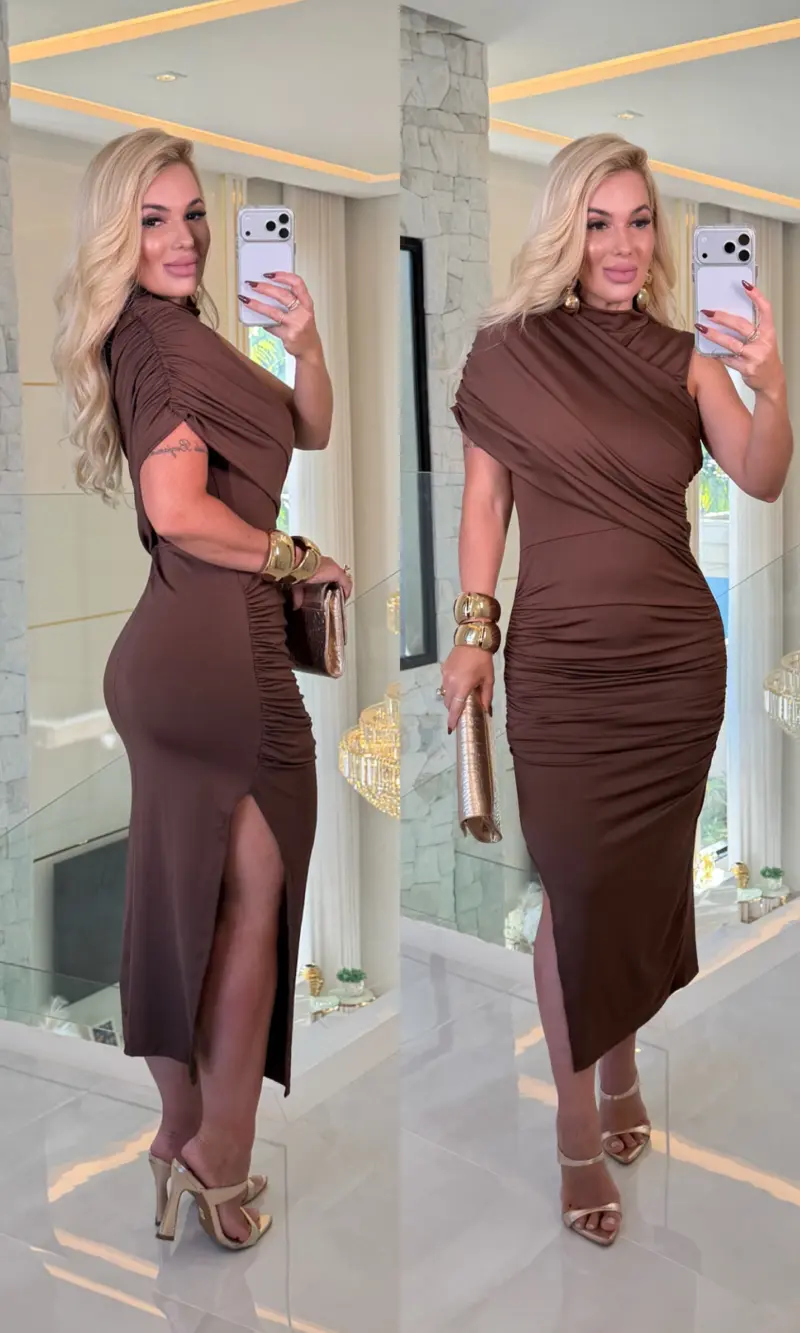 vestido justo c/ ombro só 3716