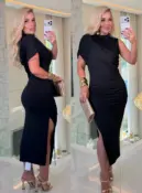 vestido justo c/ ombro só 3716