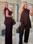 conjunto blusa + calça adriana 3683