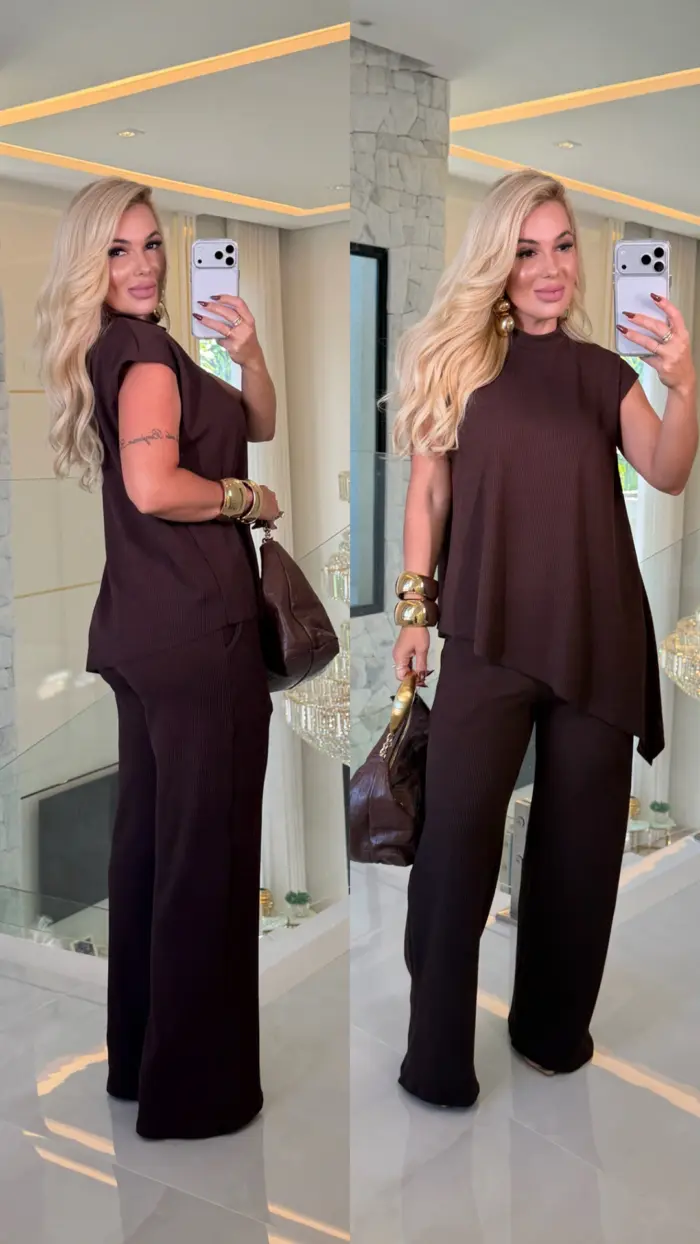 conjunto blusa + calça adriana 3683 conjunto blusa + calça adriana 3683