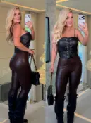 blusa couro transada ana clara c/ bojo 3718