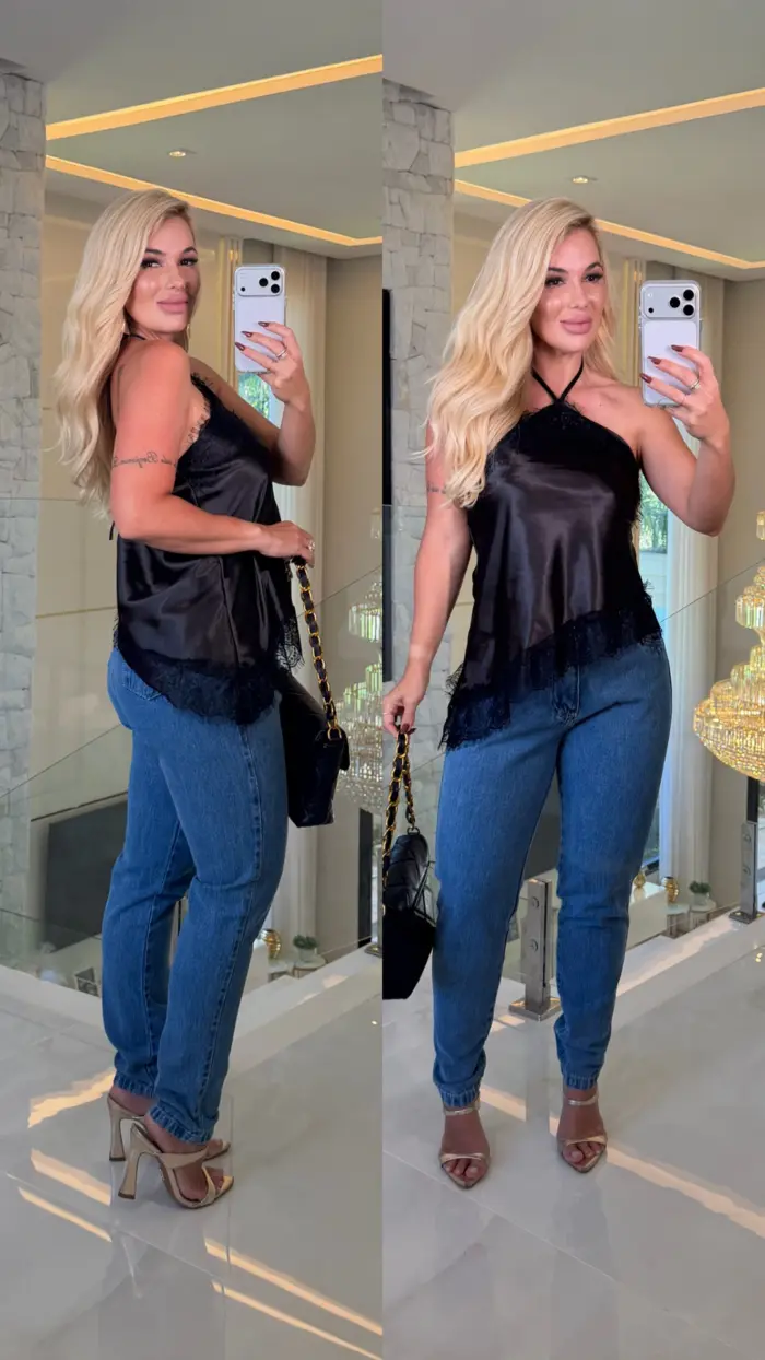 blusa ana cecilia cetim c/ renda 3715 blusa ana cecilia cetim c/ renda 3715