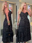 vestido daiane c/ botão alcinha c/ bojo 3723