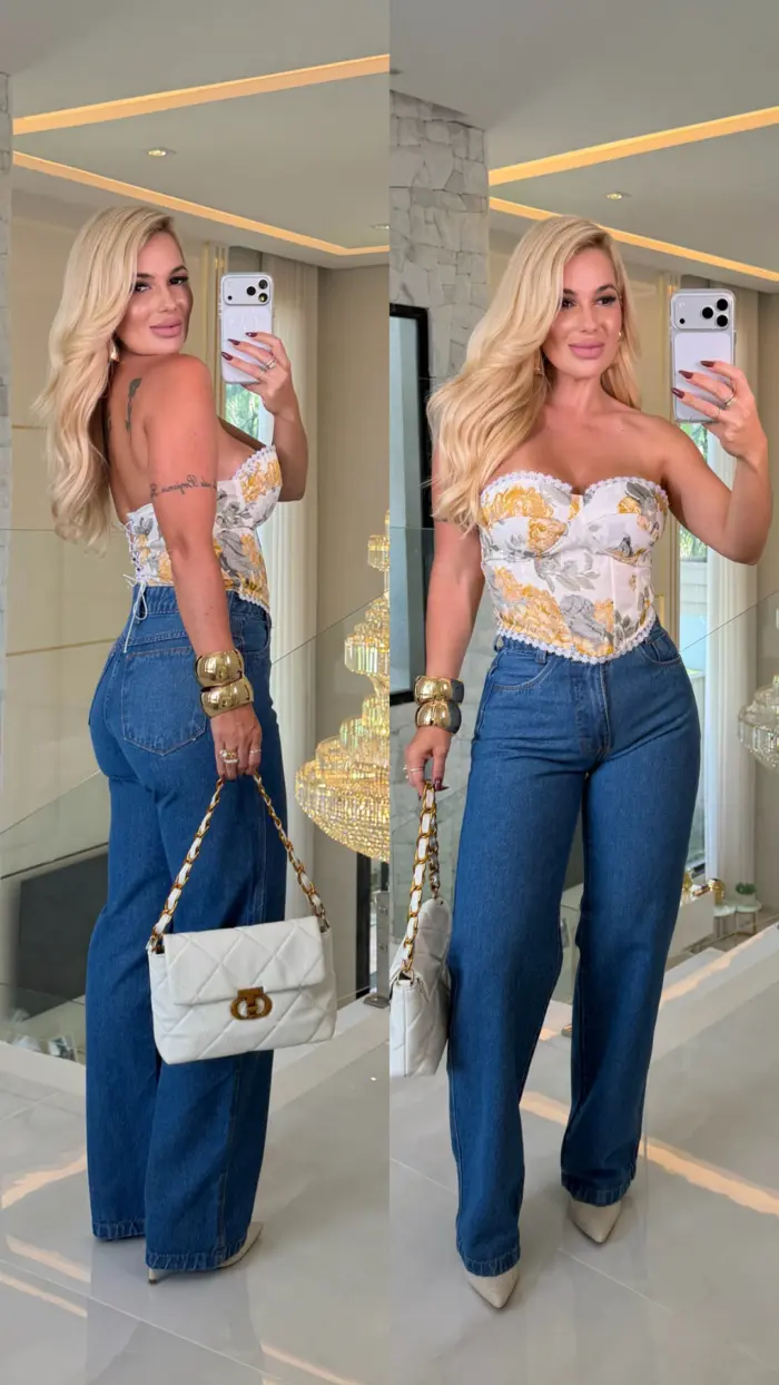 corselet estampado c/ bojo e barbatana 3719