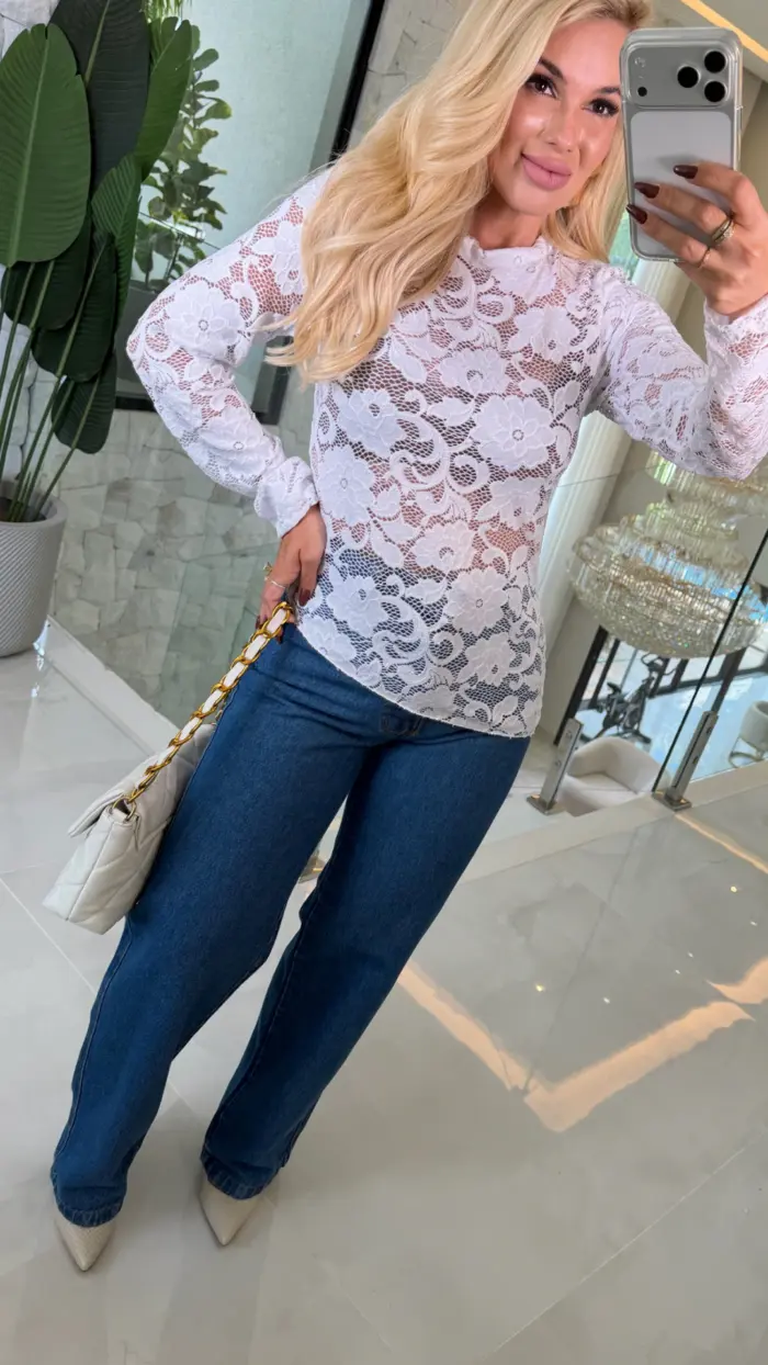 blusa bianca assimétrica renda 3734 blusa bianca assimétrica renda 3734