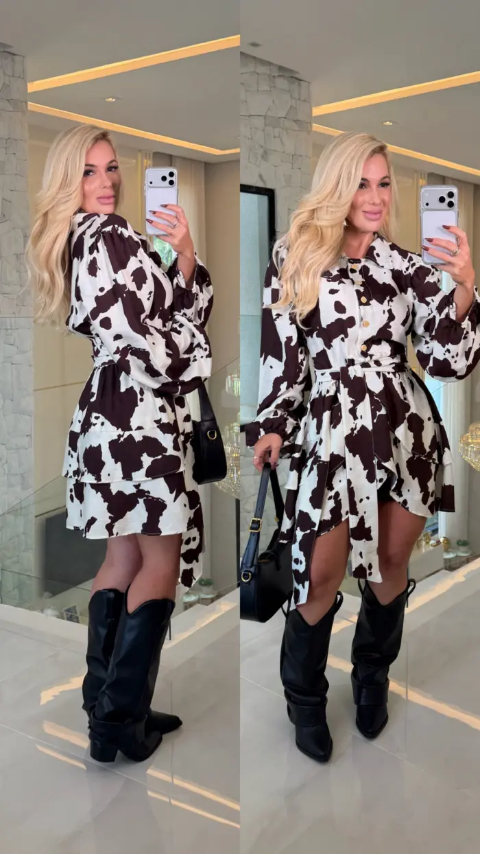 vestido fabiane estampado de vaquinha 3738