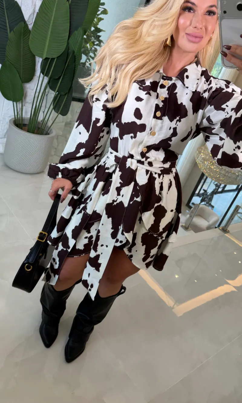 vestido fabiane estampado de vaquinha 3738