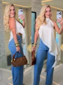 blusa mileni gola de babado lateral 3762