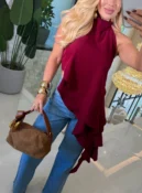 blusa mileni gola de babado lateral 3762