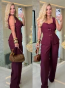 blusa jucelia modal c/ lenço modal 3750