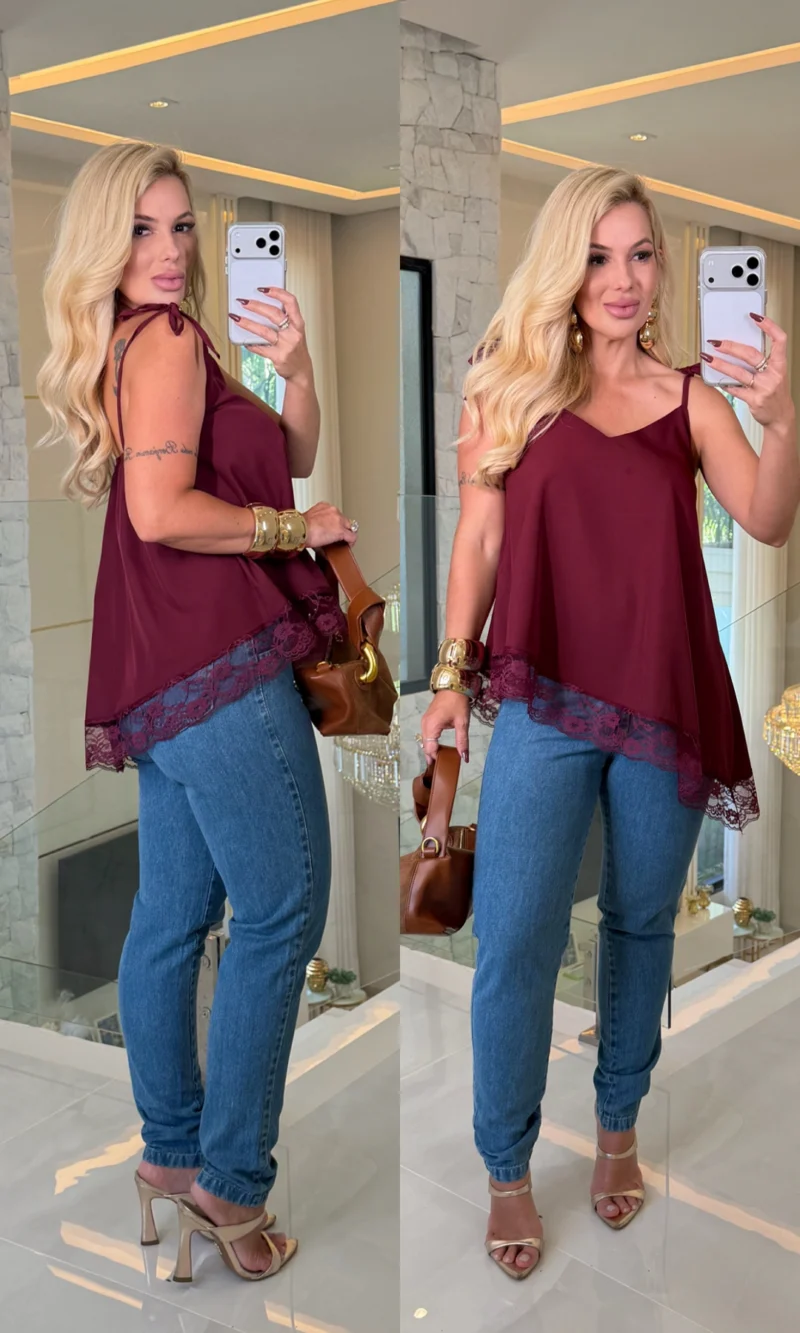 blusa marcela alcinha c/ renda 3763