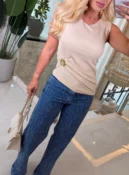 calça wid leg brilho 3811