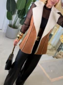 colete suede c/ pelo milena 3859