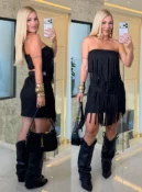 conjunto franja suede c/bojo 3869