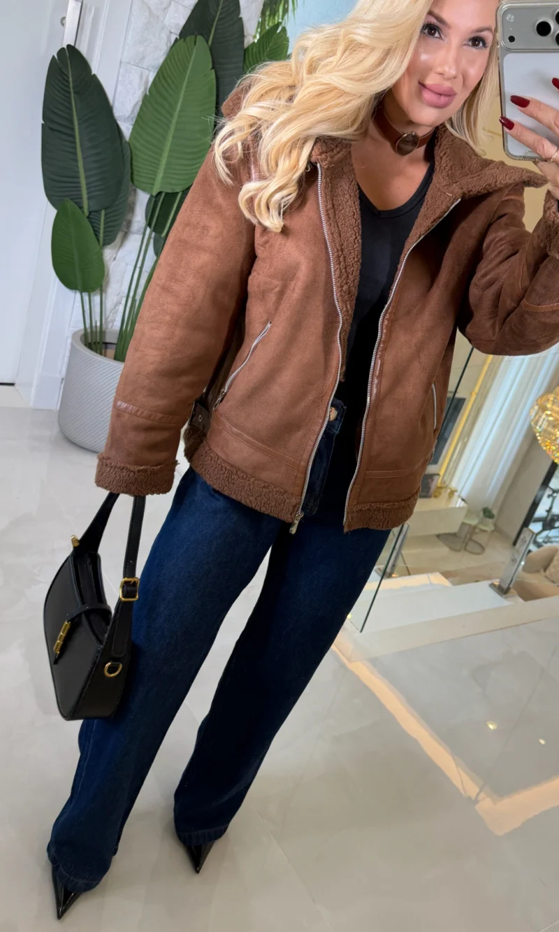 casaco suede forrado 3890