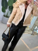 casaco forrado suede 3890