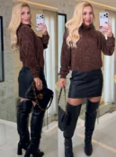 blusa chenille mousse trico 2930