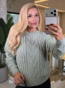 blusa chenille ombro a ombro 3889