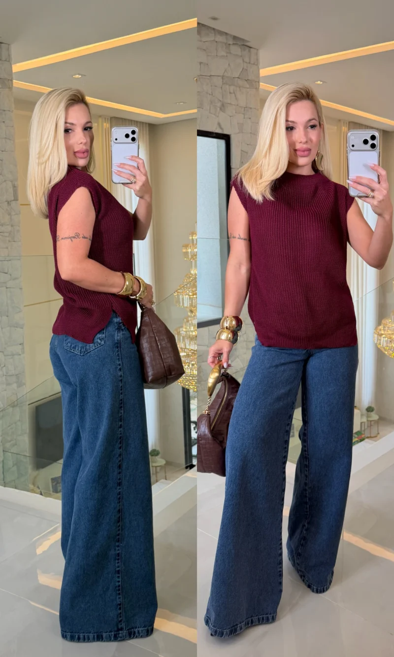 blusa tricô ursinho 3991