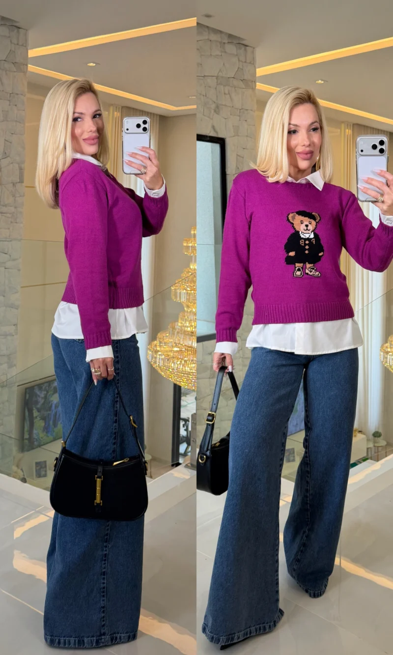 blusa tricô ursinho 3991