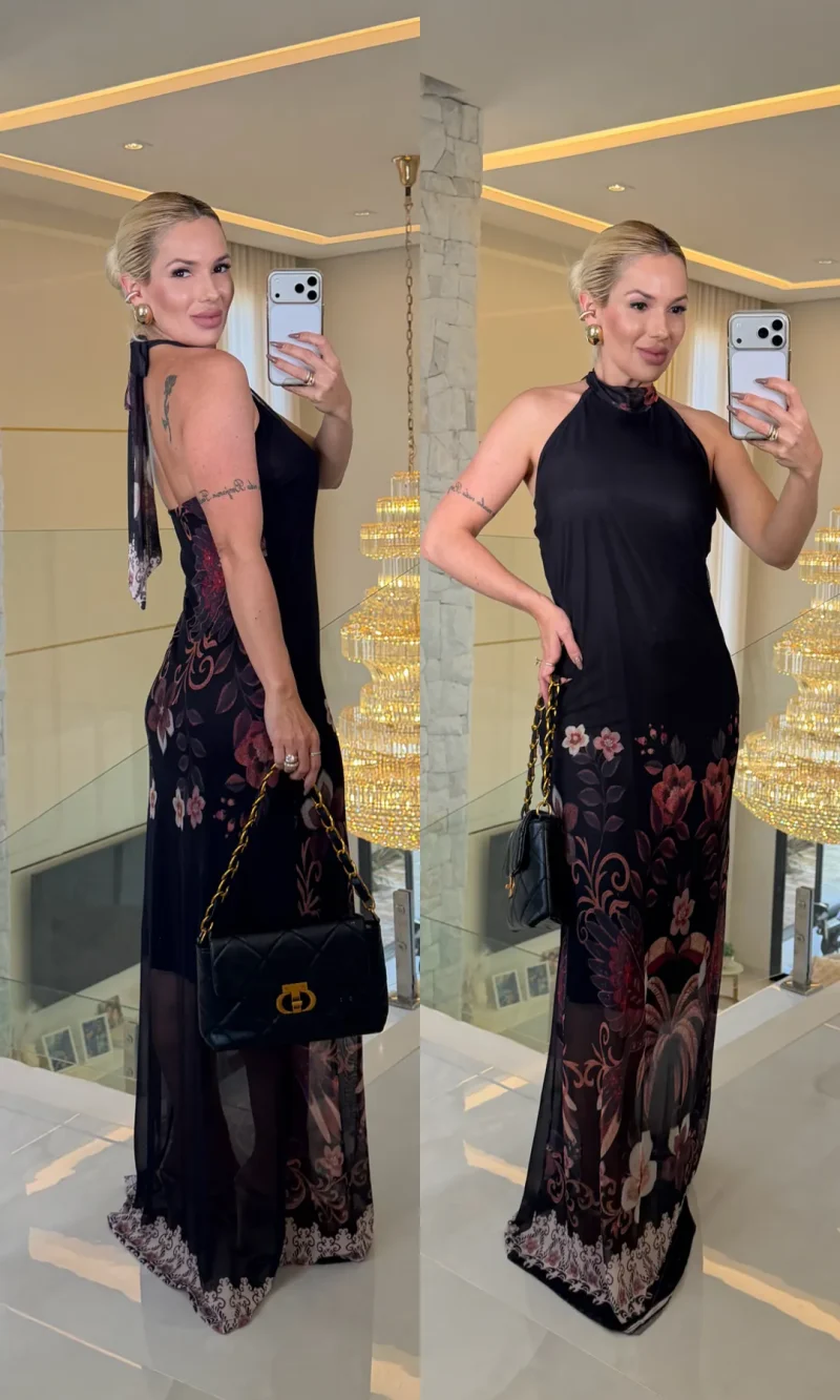 vestido amanda gola tule 4152