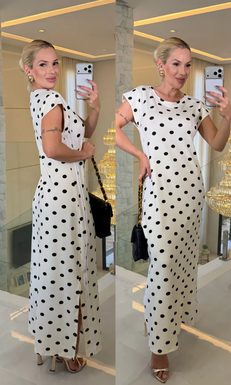 vestido carla malha de bolinha 4167