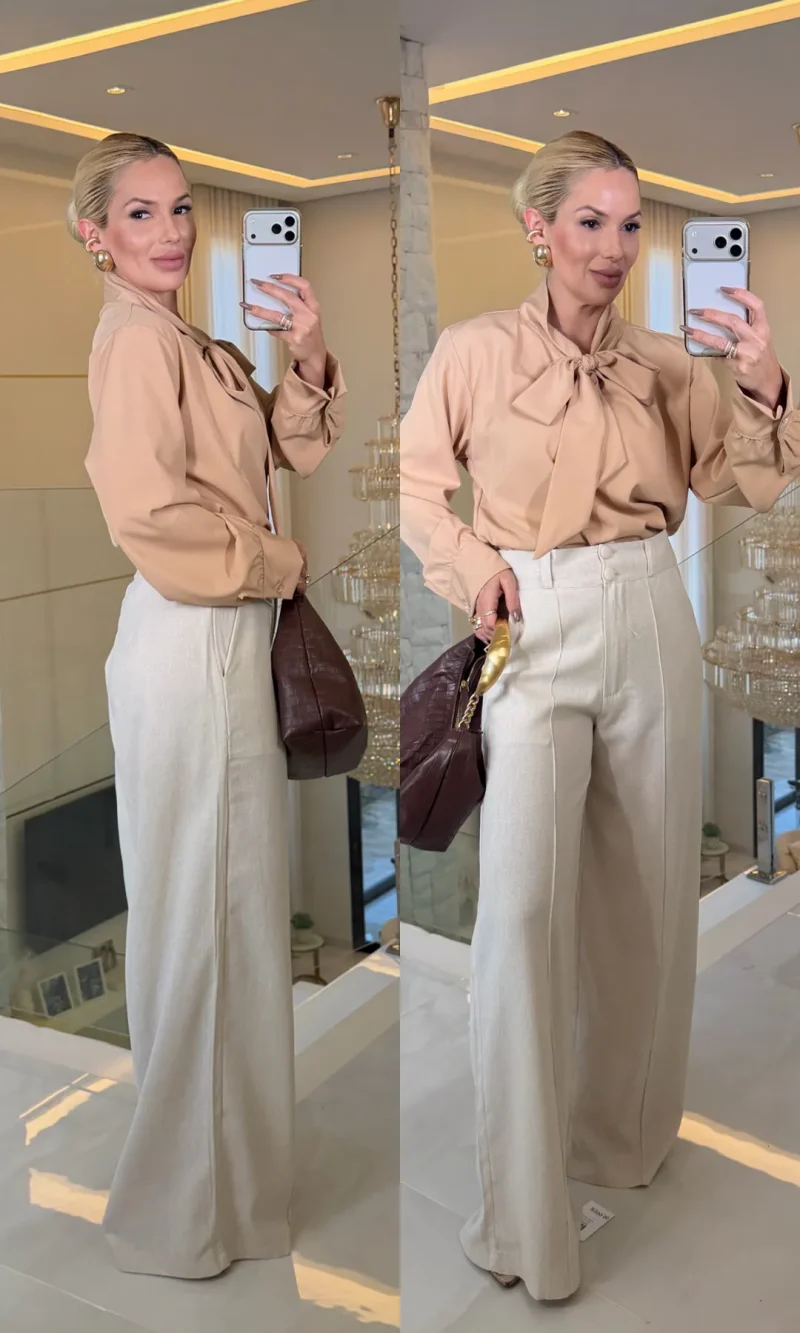 calça donatela linho cru 4158