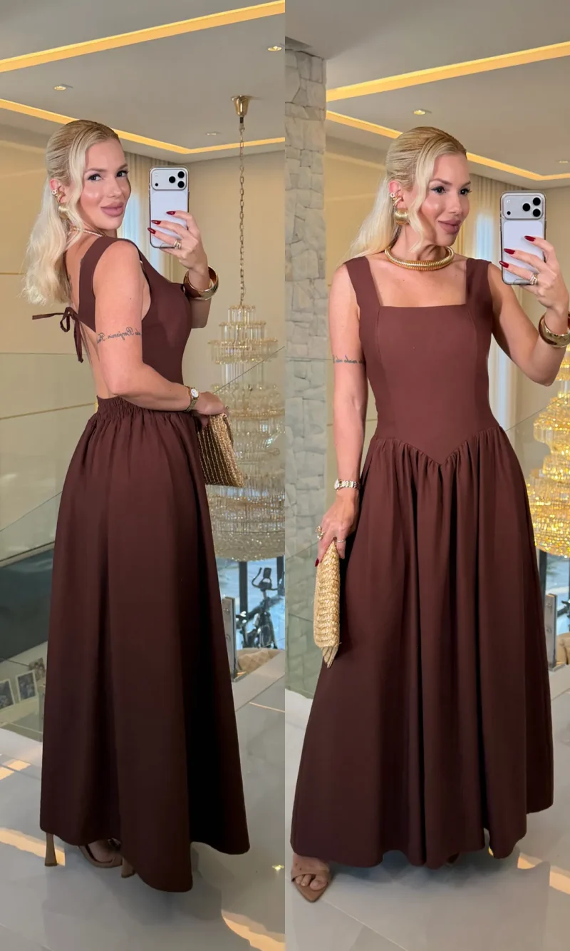 vestido kerline longo regata com frente v 4213