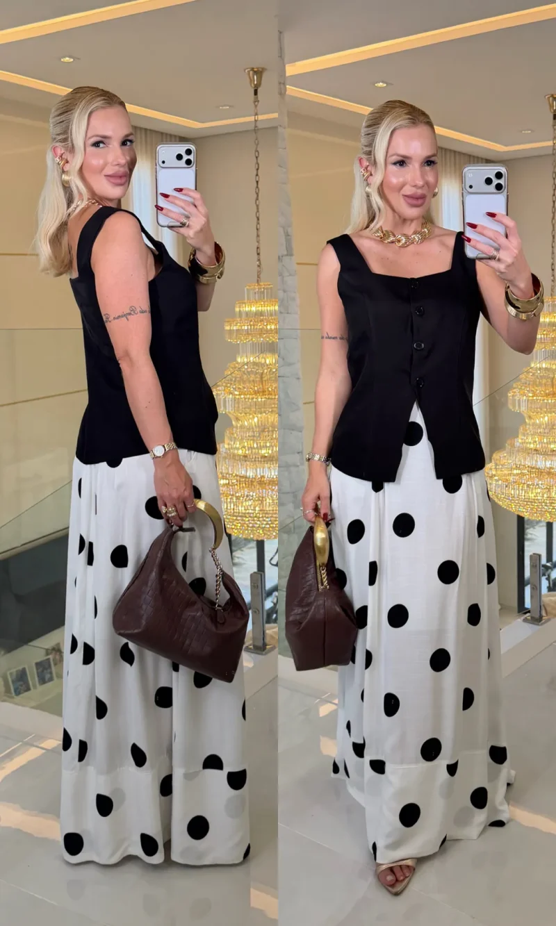 saia marilyn algodão bolinha 4171