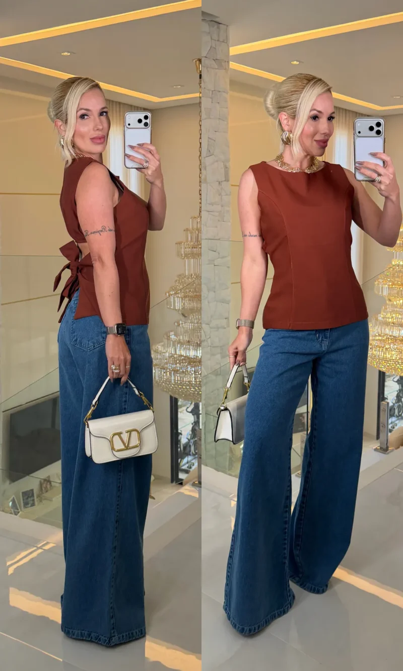 blusa sensorial de laço 4136