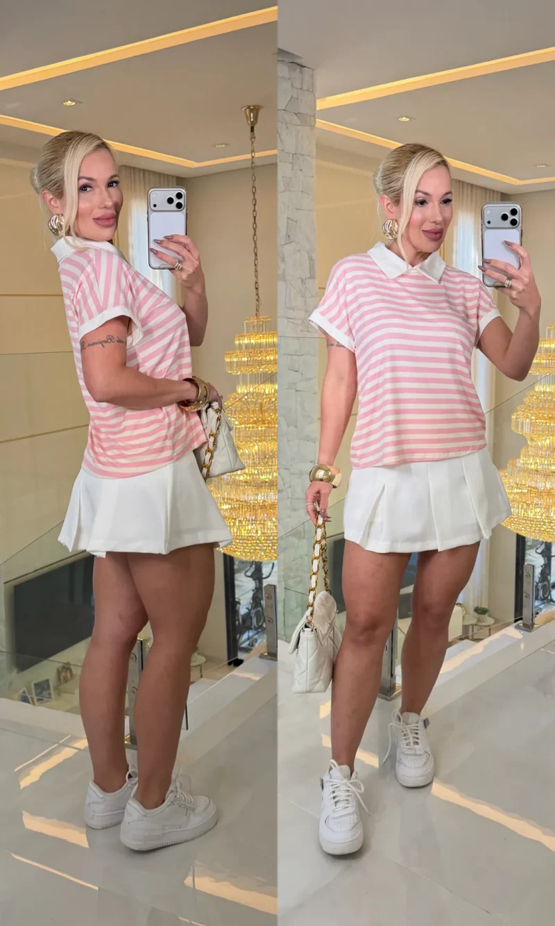 blusa eduarda listrada com gola 4138