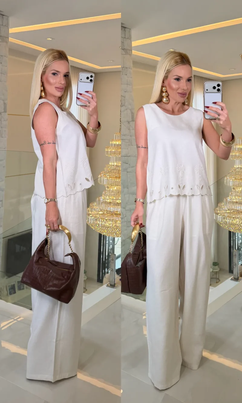 conjunto rebecca de linho 4239